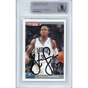 Steve Francis Signed Magic 2004-05 Topps Total Basketball Card Beckett Autograph